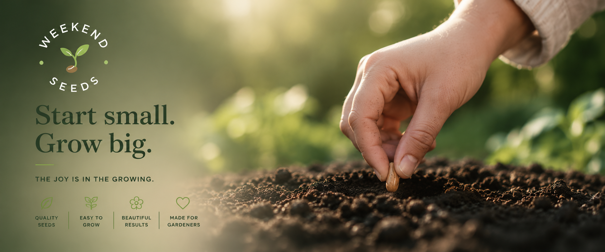 Weekend Seeds start small grow big